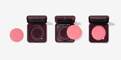 hervulbaar poederdoosje voor blush of highlighter donkerrood - 11290426 - HEMA